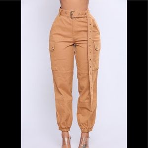 Fashion Nova twill cargo pants